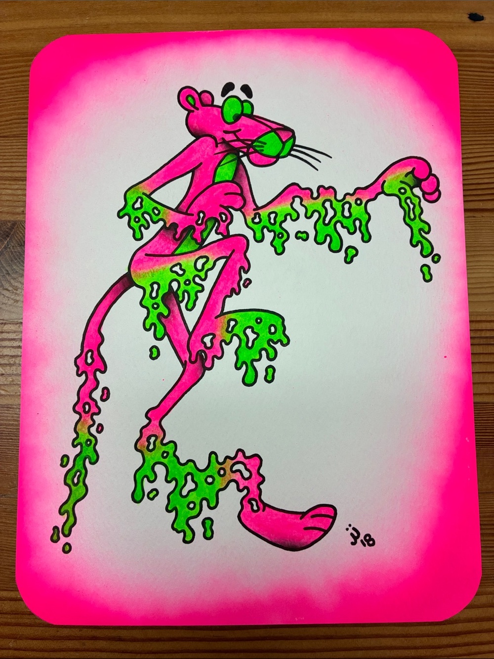 Original Jailer Jerry Pink Panther psychedelic artwork art
